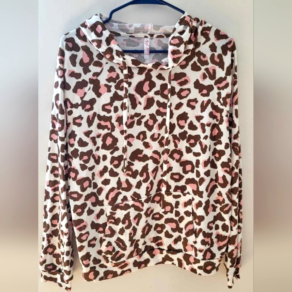 RED LOLLY NWOT HOODED SIZE M BOHO
